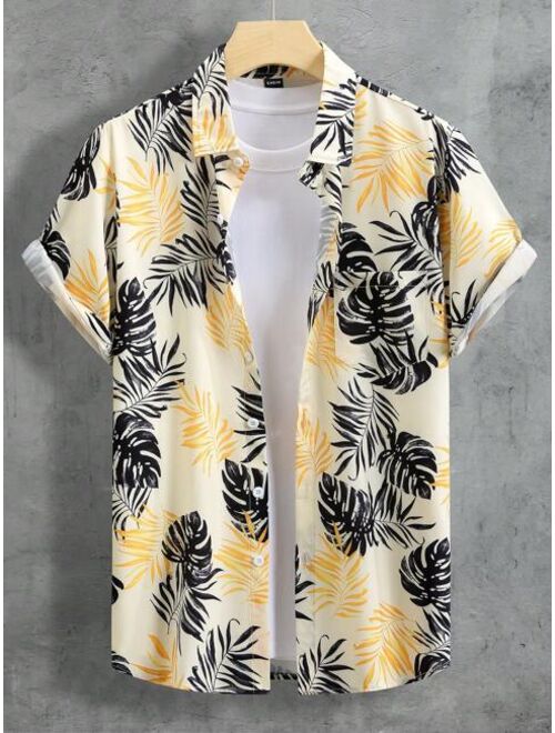 Shein Men Tropical Print Shirt