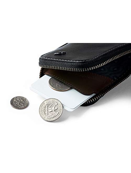 Bellroy Card Pocket (Small Leather Zipper Card Holder Wallet, Holds 4-15 Cards, Coin Pouch, Folded Note Storage)