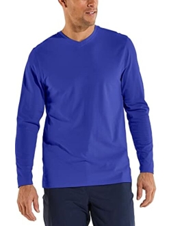 UPF 50  Men's Morada Everyday Long Sleeve V-Neck T-Shirt - Sun Protective