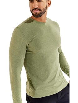 UPF 50  Men's Morada Everyday Long Sleeve V-Neck T-Shirt - Sun Protective