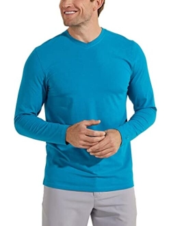 UPF 50  Men's Morada Everyday Long Sleeve V-Neck T-Shirt - Sun Protective