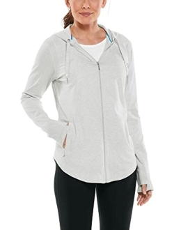 Coolibar UPF 50+ Women's LumaLeo Zip-Up Hoodie - Sun Protective