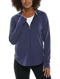 Coolibar UPF 50+ Women's LumaLeo Zip-Up Hoodie - Sun Protective