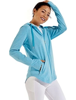 Coolibar UPF 50+ Women's LumaLeo Zip-Up Hoodie - Sun Protective