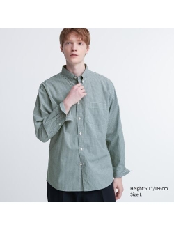 Extra Fine Cotton Broadcloth Checked Long-Sleeve Shirt