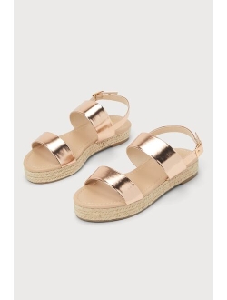 Callidora Off White Raffia Flatform Sandals