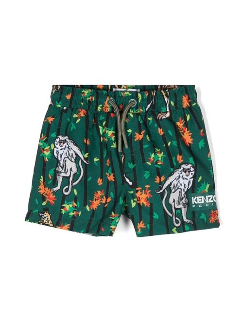 Kenzo Kids animal-print swim shorts