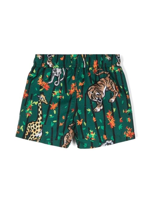 Kenzo Kids animal-print swim shorts