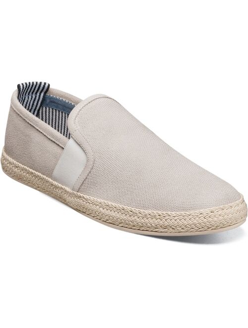 STACY ADAMS Men's Nino Suede Leather Plain Toe Slip-on Espadrilles