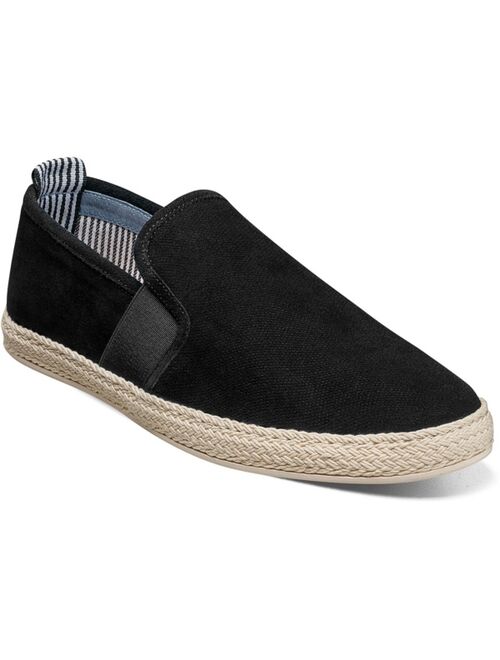 STACY ADAMS Men's Nino Suede Leather Plain Toe Slip-on Espadrilles