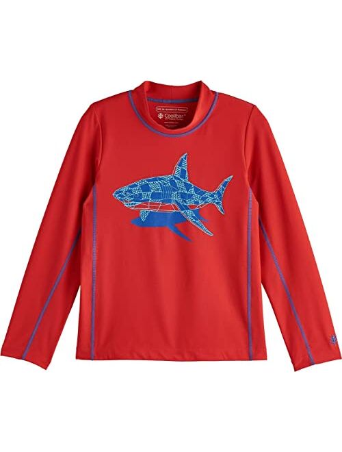 Coolibar UPF 50+ Kid's Sandshark Long Sleeve Surf Shirt - Sun Protective