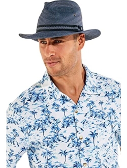 UPF 50  Men's Holden Packable Travel Fedora - Sun Protective