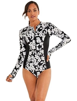 UPF 50  Women's Escalante Long Sleeve Swimsuit - Sun Protective