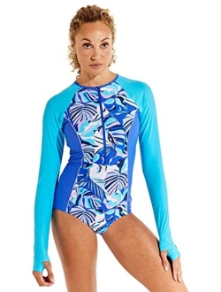 UPF 50  Women's Escalante Long Sleeve Swimsuit - Sun Protective