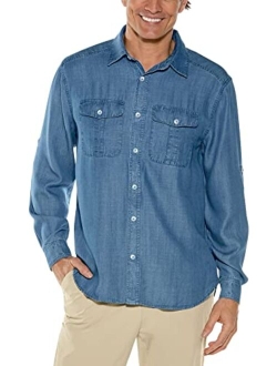 UPF 50  Men's Carson Chambray Shirt - Sun Protective