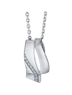 Sterling Silver Swaying Charm Pendant Necklace with 17 inch Chain   3 inch extender