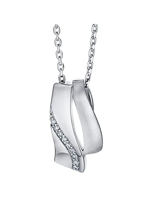 Peora Sterling Silver Swaying Charm Pendant Necklace with 17 inch Chain + 3 inch extender