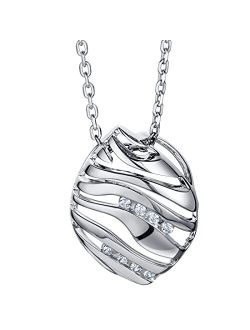 Sterling Silver Celtic Waves Pendant Necklace with 17 inch Chain   3 inch extender