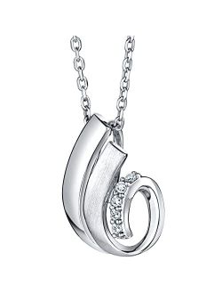 Sterling Silver Tulip Shell Charm Pendant Necklace with 17 inch Chain   3 inch extender