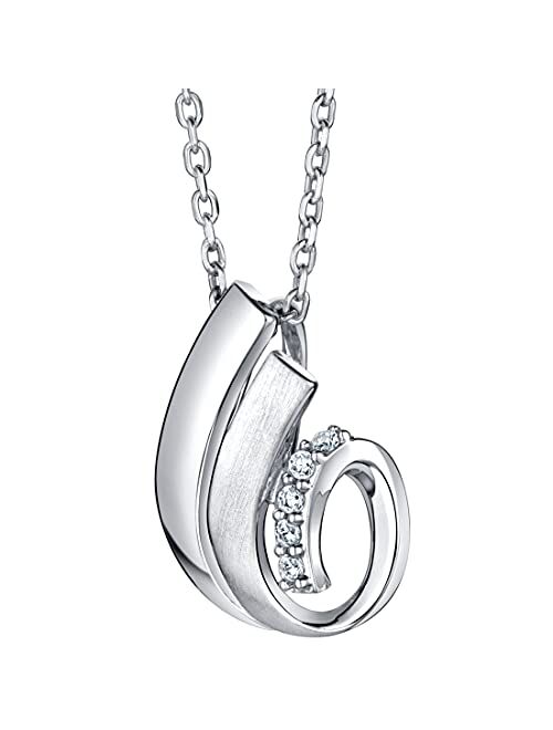 Peora Sterling Silver Tulip Shell Charm Pendant Necklace with 17 inch Chain + 3 inch extender