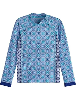 UPF 50  Girl's Wavechaser Zippy Rash Guard - Sun Protective