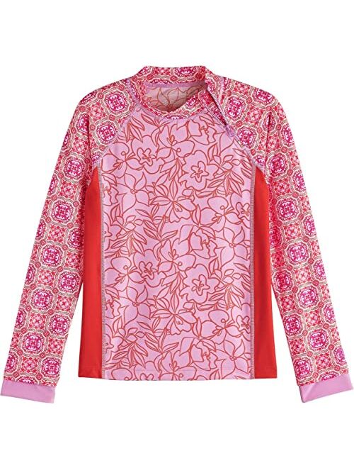 Coolibar UPF 50+ Girl's Wavechaser Zippy Rash Guard - Sun Protective