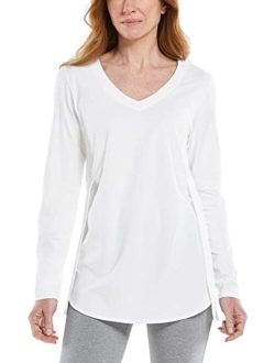 UPF 50  Women's Kera V-Neck Tunic Top - Sun Protective