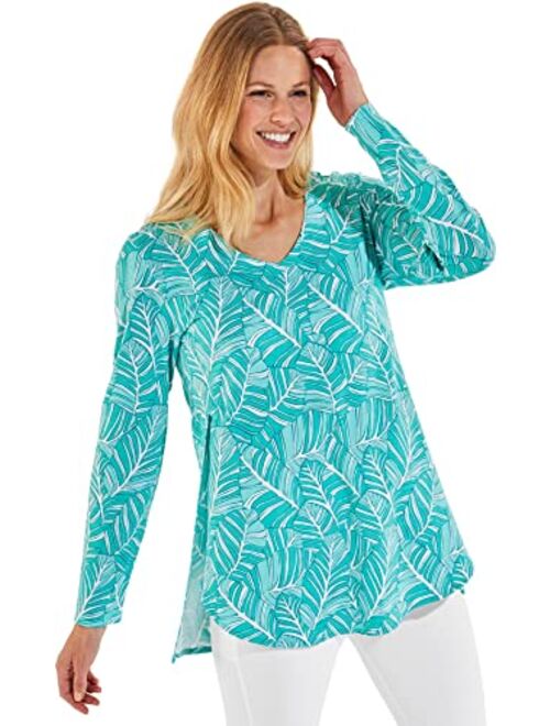 Coolibar UPF 50+ Women's Kera V-Neck Tunic Top - Sun Protective