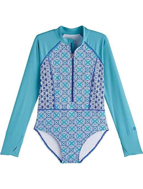 Coolibar UPF 50+ Girl's Koko Long Sleeve Swimsuit - Sun Protective