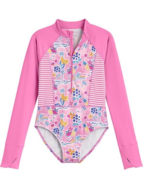 Coolibar UPF 50+ Girl's Koko Long Sleeve Swimsuit - Sun Protective