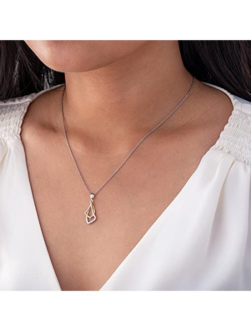 Peora 925 Sterling Silver Waterfall Petals Pendant Necklace for Women with 17 inch Chain + 3 inch extender, Hypoallergenic Fine Jewelry