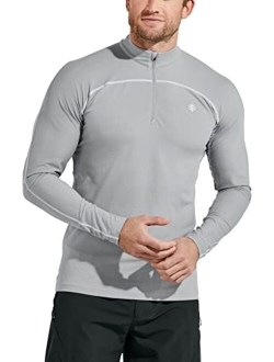 UPF 50  Men's Nocona Zip Rash Guard - Sun Protective