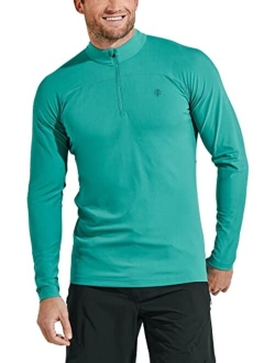 UPF 50  Men's Nocona Zip Rash Guard - Sun Protective