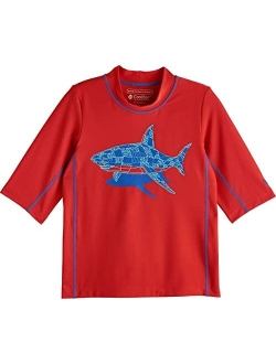 UPF 50  Kid's Sandshark Short Sleeve Surf Shirt - Sun Protective