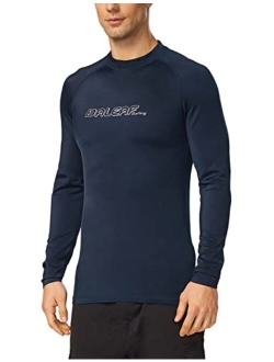 Men's Long Sleeve Rashguard UPF 50  Swim Rash Guard Water Shirts for Surfing Diving Kayaking