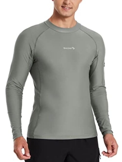 Men's Long Sleeve Rashguard UPF 50  Swim Rash Guard Water Shirts for Surfing Diving Kayaking