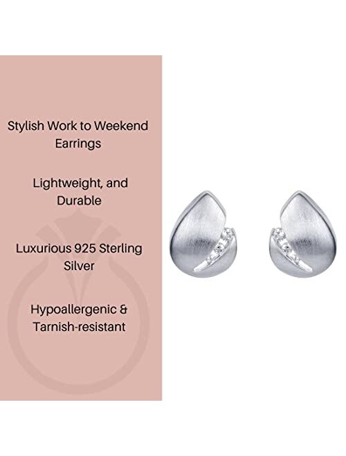 Peora 925 Sterling Silver Morning Dew Earrings for Women, Hypoallergenic Fine Jewelry