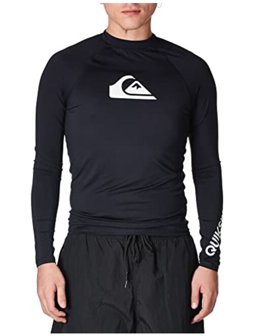 Quiksilver Men's Standard All Time Long Sleeve Rashguard UPF 50 Sun Protection Surf Shirt