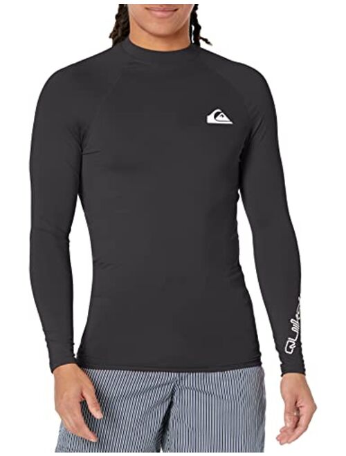 Quiksilver Men's Standard All Time Long Sleeve Rashguard UPF 50 Sun Protection Surf Shirt