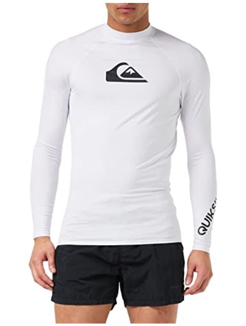 Quiksilver Men's Standard All Time Long Sleeve Rashguard UPF 50 Sun Protection Surf Shirt