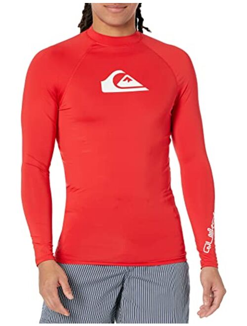 Quiksilver Men's Standard All Time Long Sleeve Rashguard UPF 50 Sun Protection Surf Shirt