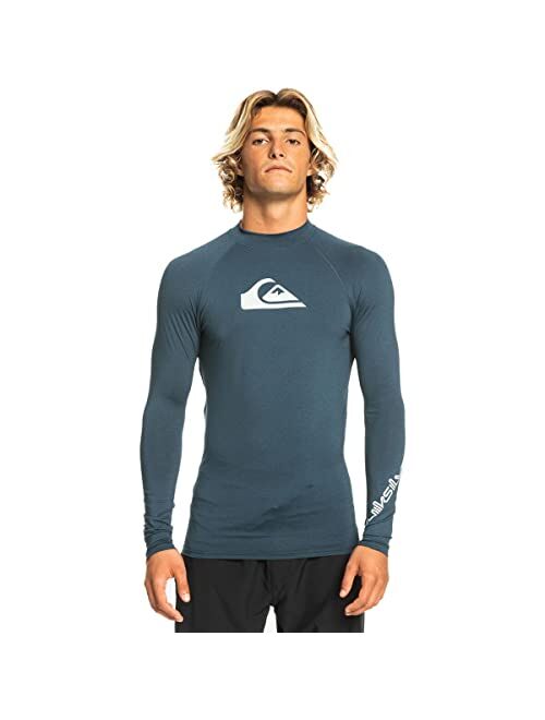 Quiksilver Men's Standard All Time Long Sleeve Rashguard UPF 50 Sun Protection Surf Shirt