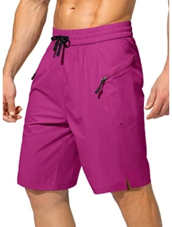 Men's Swim Trunks Quick Dry Board Shorts with Zipper Pockets Beach Shorts Bathing Suits for Men - No Mesh Liner