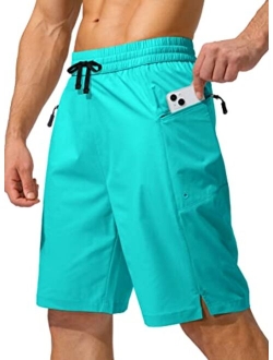 Men's Swim Trunks Quick Dry Board Shorts with Zipper Pockets Beach Shorts Bathing Suits for Men - No Mesh Liner