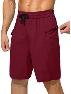 Men's Swim Trunks Quick Dry Board Shorts with Zipper Pockets Beach Shorts Bathing Suits for Men - No Mesh Liner