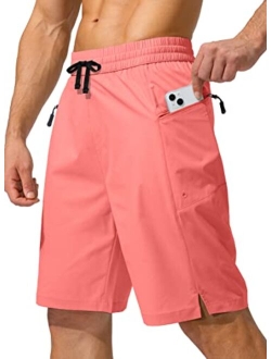 Men's Swim Trunks Quick Dry Board Shorts with Zipper Pockets Beach Shorts Bathing Suits for Men - No Mesh Liner