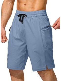 Men's Swim Trunks Quick Dry Board Shorts with Zipper Pockets Beach Shorts Bathing Suits for Men - No Mesh Liner