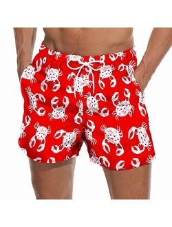 vxsvxm Beach Shorts Swim Trunks Quick Dry Men's Bathing Suit with Mesh Lining/Side Pockets