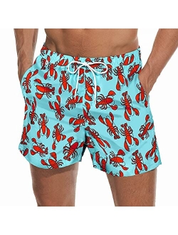 vxsvxm Beach Shorts Swim Trunks Quick Dry Men's Bathing Suit with Mesh Lining/Side Pockets