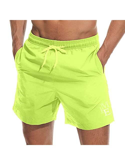 vxsvxm Beach Shorts Swim Trunks Quick Dry Men's Bathing Suit with Mesh Lining/Side Pockets